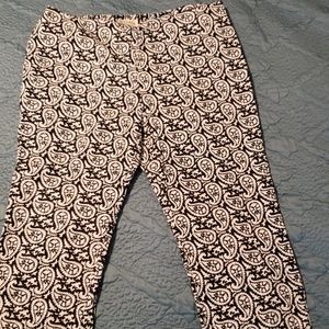 MICHAEL by Michael Kors black & white capri pants